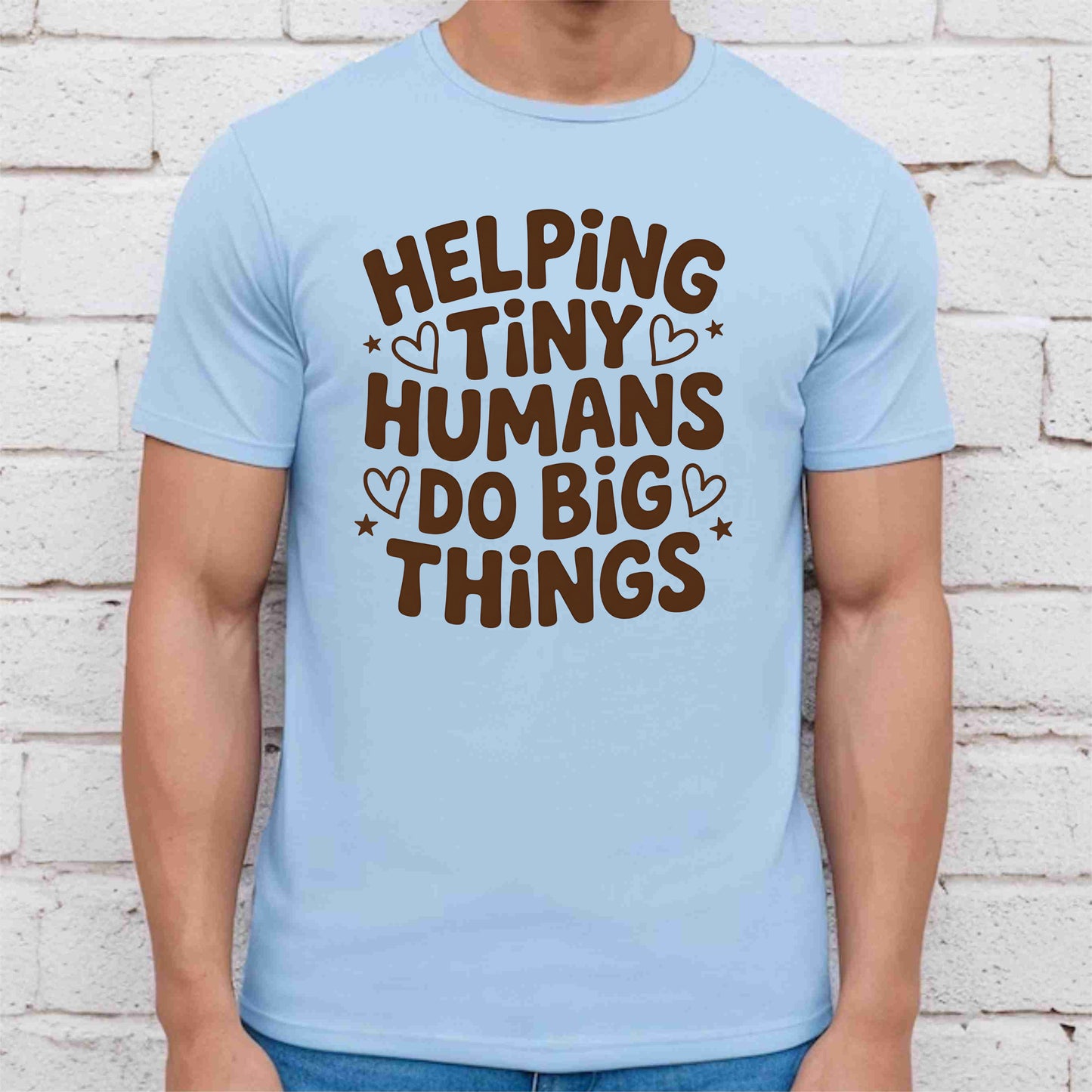 100 Days of School T Shirt Helping Tiny Humans Do Big Things Shirt for Kids Girls Boys Women Men Classroom Celebration Tee