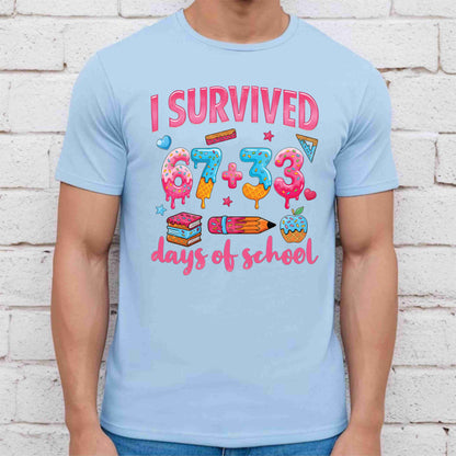 100 Days of School T Shirt I Survived 67 Days of School Funny Shirt for Kids Girls Boys Women Men Classroom Tee