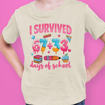 100 Days of School T Shirt I Survived 67 Days of School Funny Shirt for Kids Girls Boys Women Men Classroom Tee