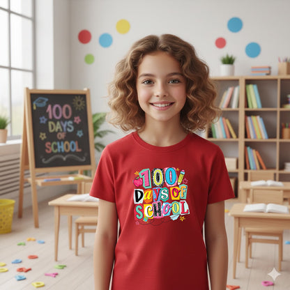 100 Days of School T Shirt Preppy Aesthetic 100 Days of School Shirt for Kids Girls Boys Women Men Classroom Celebration Tee