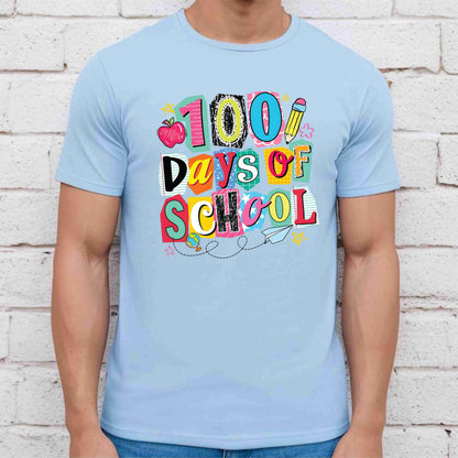 100 Days of School T Shirt Preppy Aesthetic 100 Days of School Shirt for Kids Girls Boys Women Men Classroom Celebration Tee