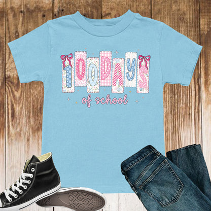 100 Days of School T Shirt Preppy Teacher Coquette Shirt for Kids Girls Boys Women Men Classroom Learning Tee