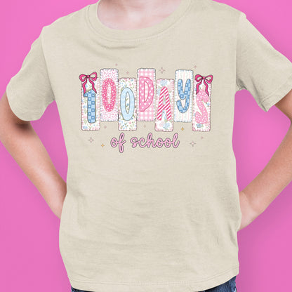 100 Days of School T Shirt Preppy Teacher Coquette Shirt for Kids Girls Boys Women Men Classroom Learning Tee