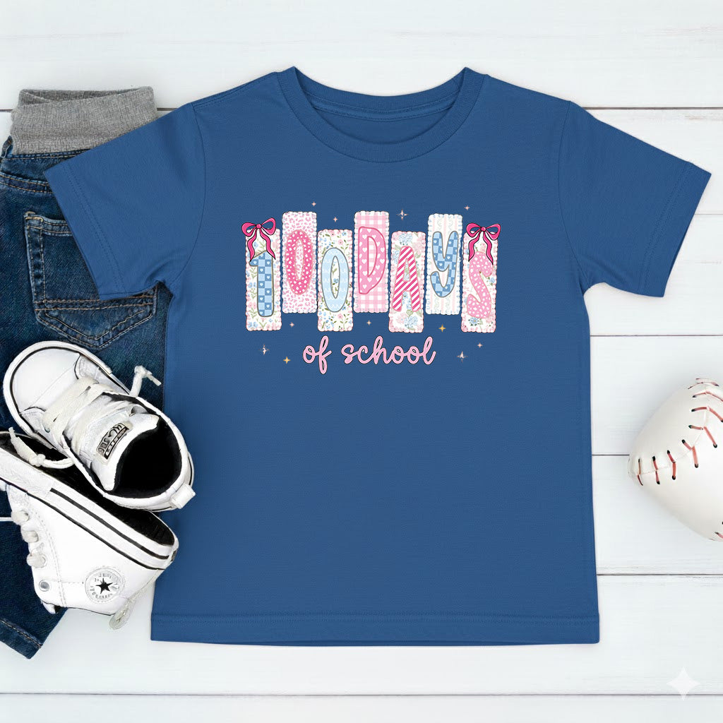 100 Days of School T Shirt Preppy Teacher Coquette Shirt for Kids Girls Boys Women Men Classroom Learning Tee