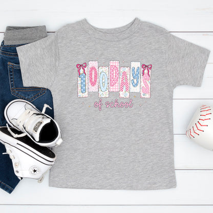 100 Days of School T Shirt Preppy Teacher Coquette Shirt for Kids Girls Boys Women Men Classroom Learning Tee