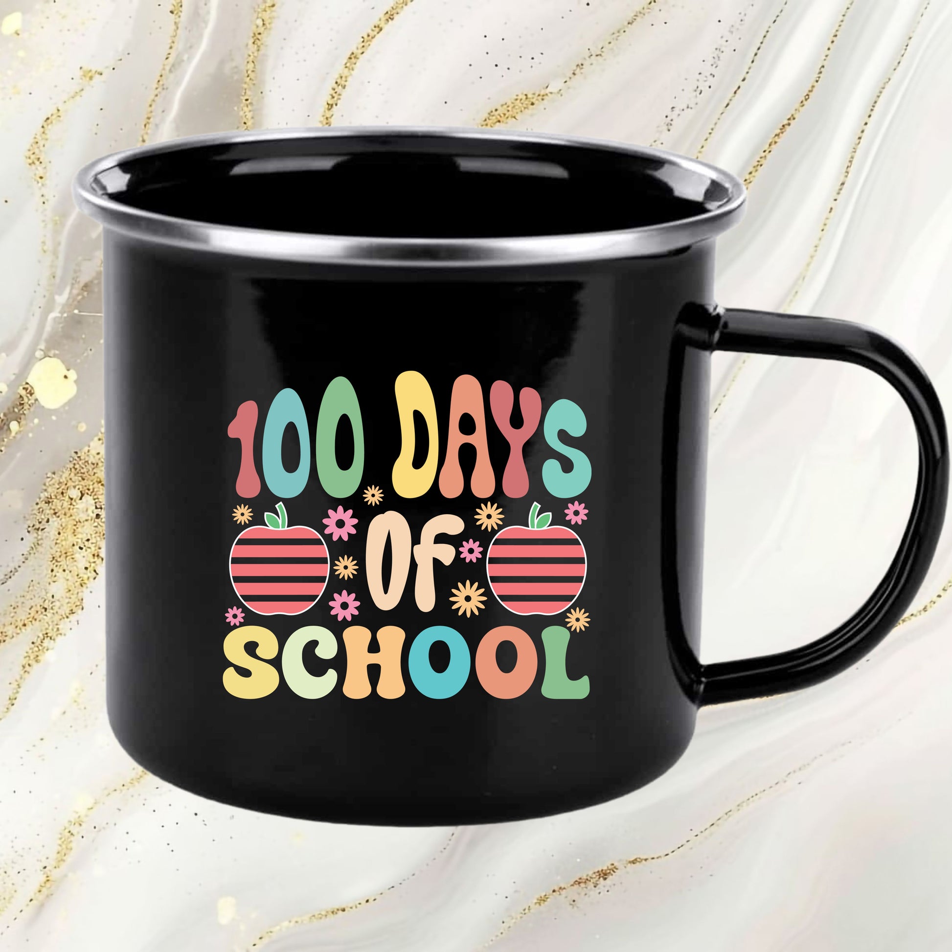 100 Days of School Typography DTF Transfer, Ready to Press Heat Transfer for Shirts, Fun 100 Days of School Design, UV Sticker
