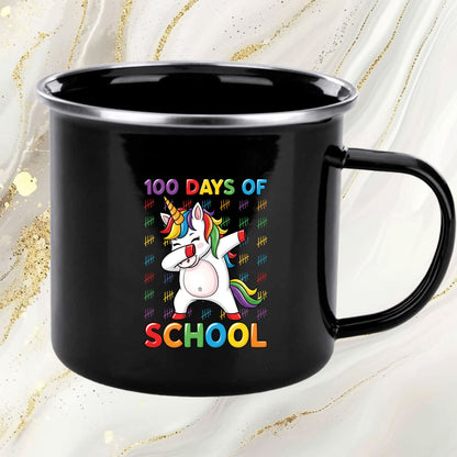 100 Days of School Unicorn Dabbing DTF Transfer, Ready to Press Heat Transfer for Shirts, Fun 100 Days of School Kids Design, UV Sticker