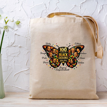 100 Years of Black Excellence Butterfly DTF Transfer Ready To Press