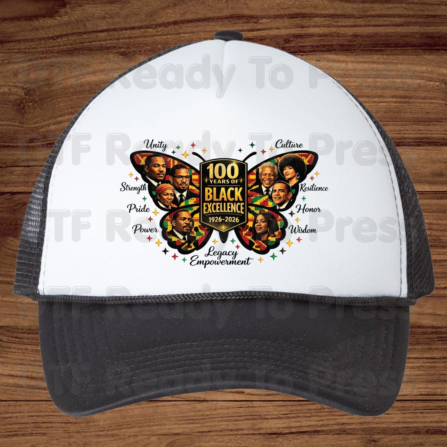 100 Years of Black Excellence DTF Transfer Ready to Press Butterfly Unity Heritage Leaders Heat Transfer for Shirts Black History UV Sticker