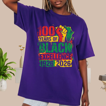 100 Years of Black Excellence T Shirts
