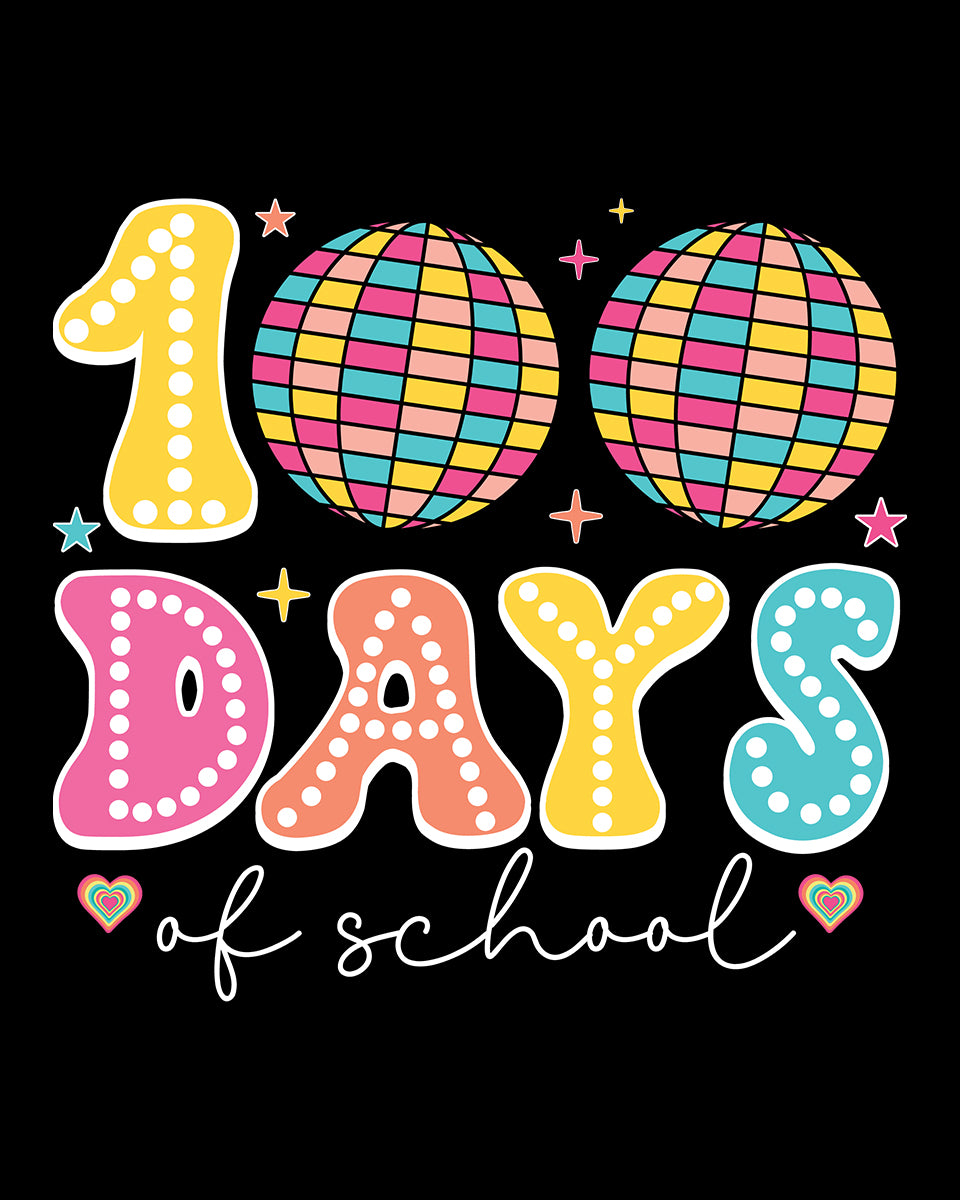 100 Days of School Retro DTF Transfer Film