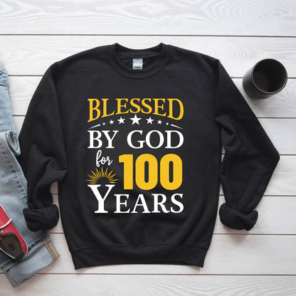 100th Birthday Shirt Blessed By God For 100 Years T-Shirt