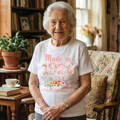 100th Birthday Shirt Made In 1926 100 Years Loved Women Sweatshirt