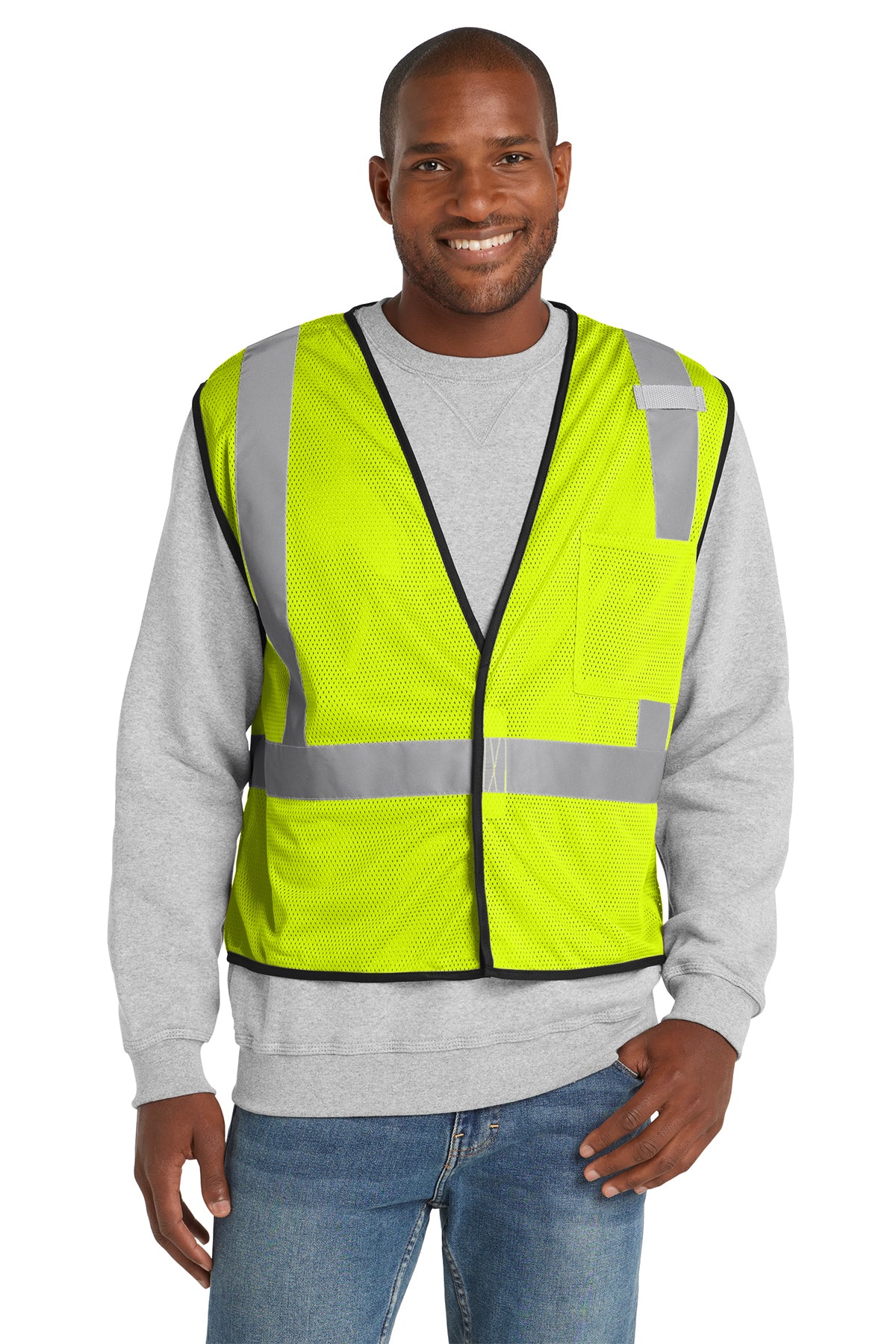 CornerStone® ANSI 107 Class 2 Economy Mesh One Pocket Vest