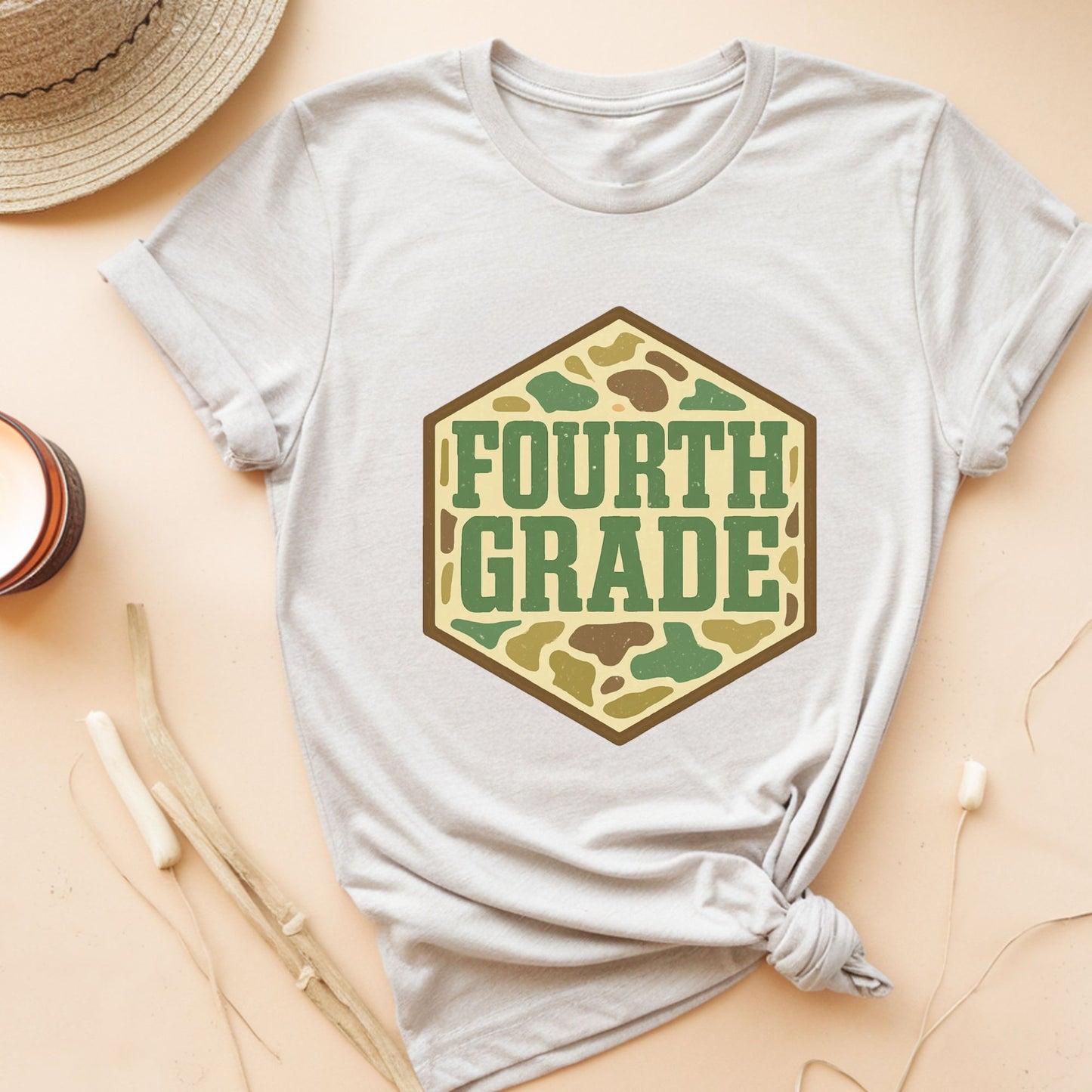 Boys Retro Camo Back to School Shirt Kinderarten Pre-K First Grade Second Grade Third Grade Fourth Grade Fifth Grade Kids Welcome Back Tees