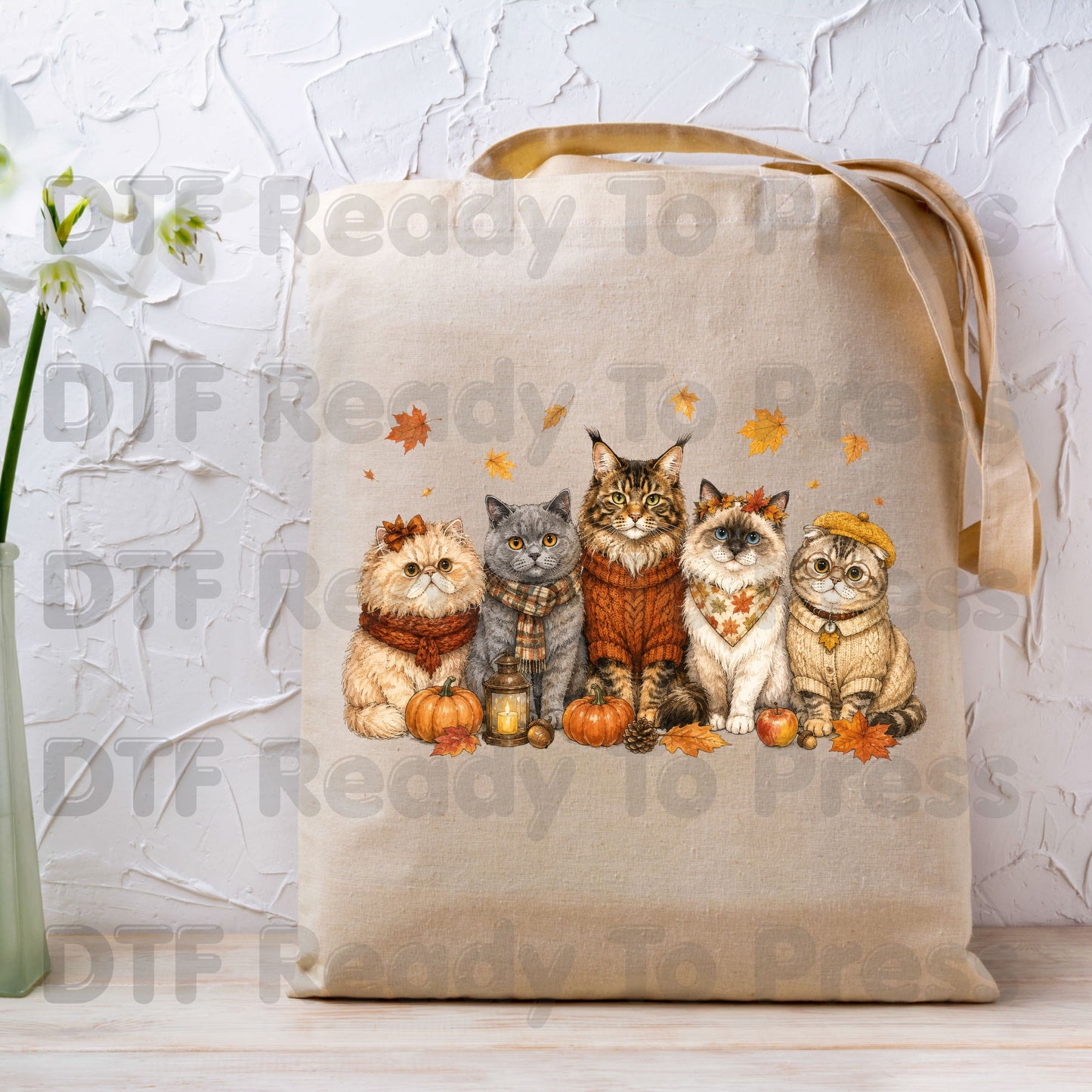 Halloween Cats DTF Transfer Ready to Press