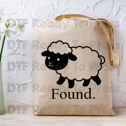 Found Sheep DTF Transfer Ready to Press