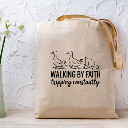 Walking by Faith Funny DTF Transfer