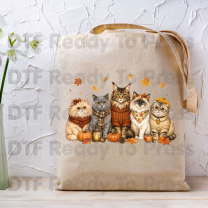 Halloween Cats DTF Transfer Ready to Press