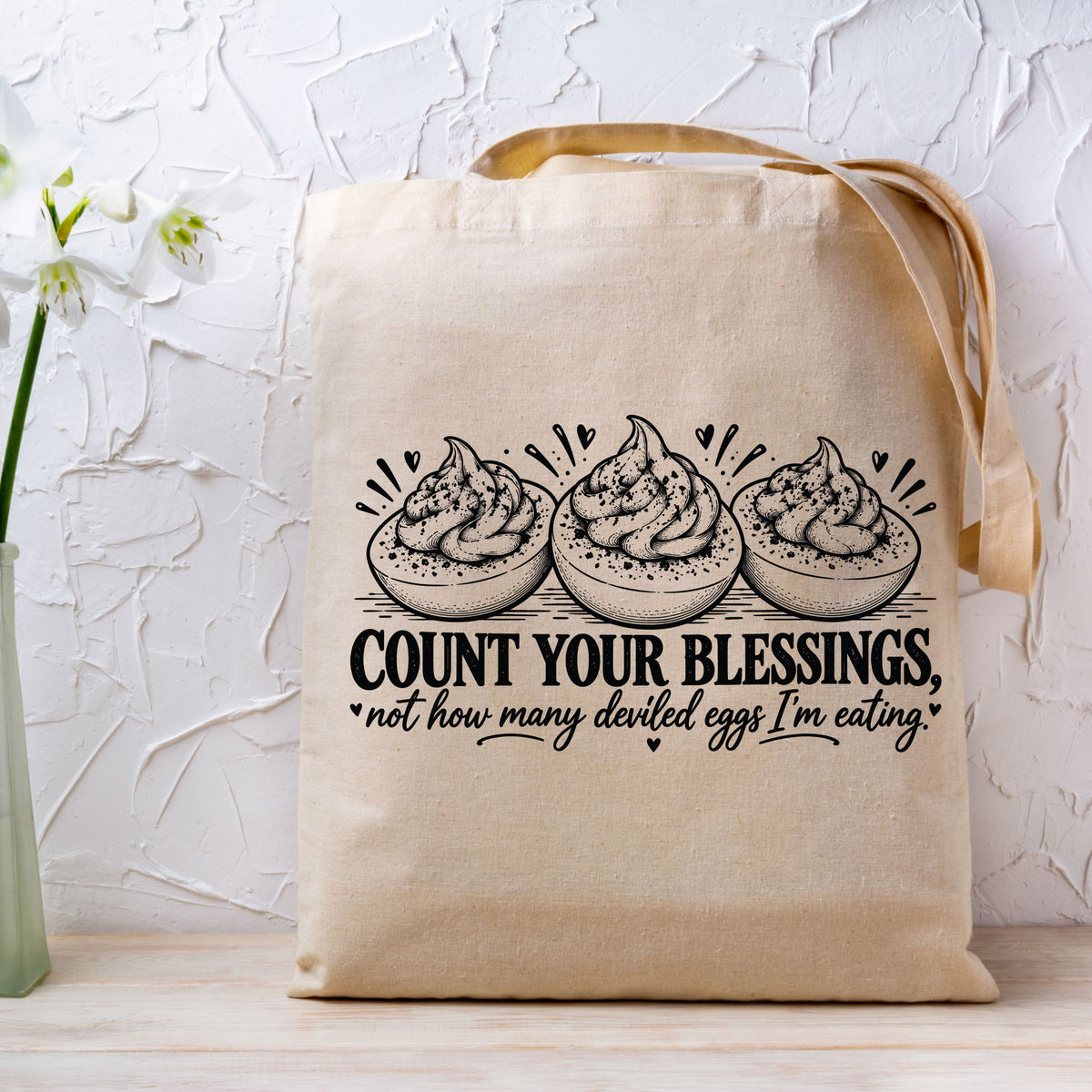 Thanksgiving DTF Transfer, Count Your Blessings, Deviled Eggs Graphic
