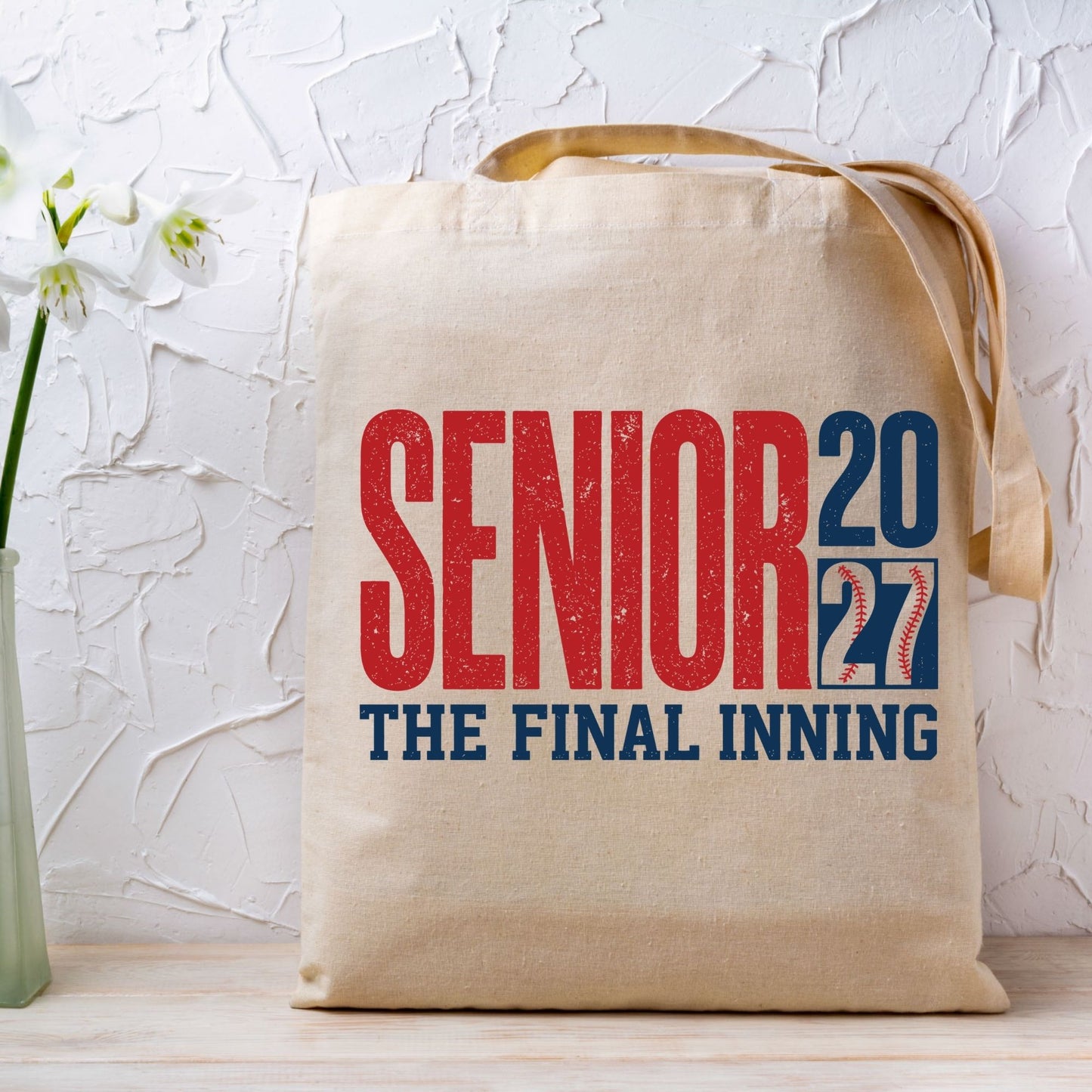 Senior 2027 The Final Inning DTF Transfer Ready to Press Sports Heat Transfer for Shirts Baseball Distressed Red Blue Tee