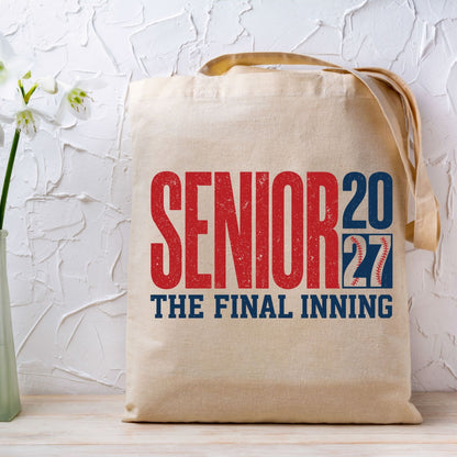 Senior 2027 The Final Inning DTF Transfer Ready to Press Sports Heat Transfer for Shirts Baseball Distressed Red Blue Tee