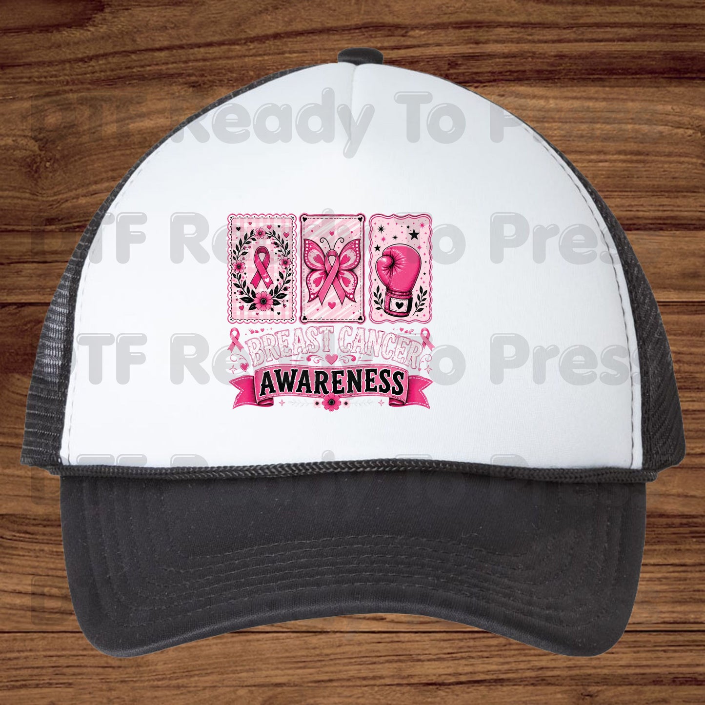 Breast Cancer DTF Transfer Ready to Press Pink Cards Ribbon Butterfly Boxing Glove Heat Transfer Tee Print Direct to Film
