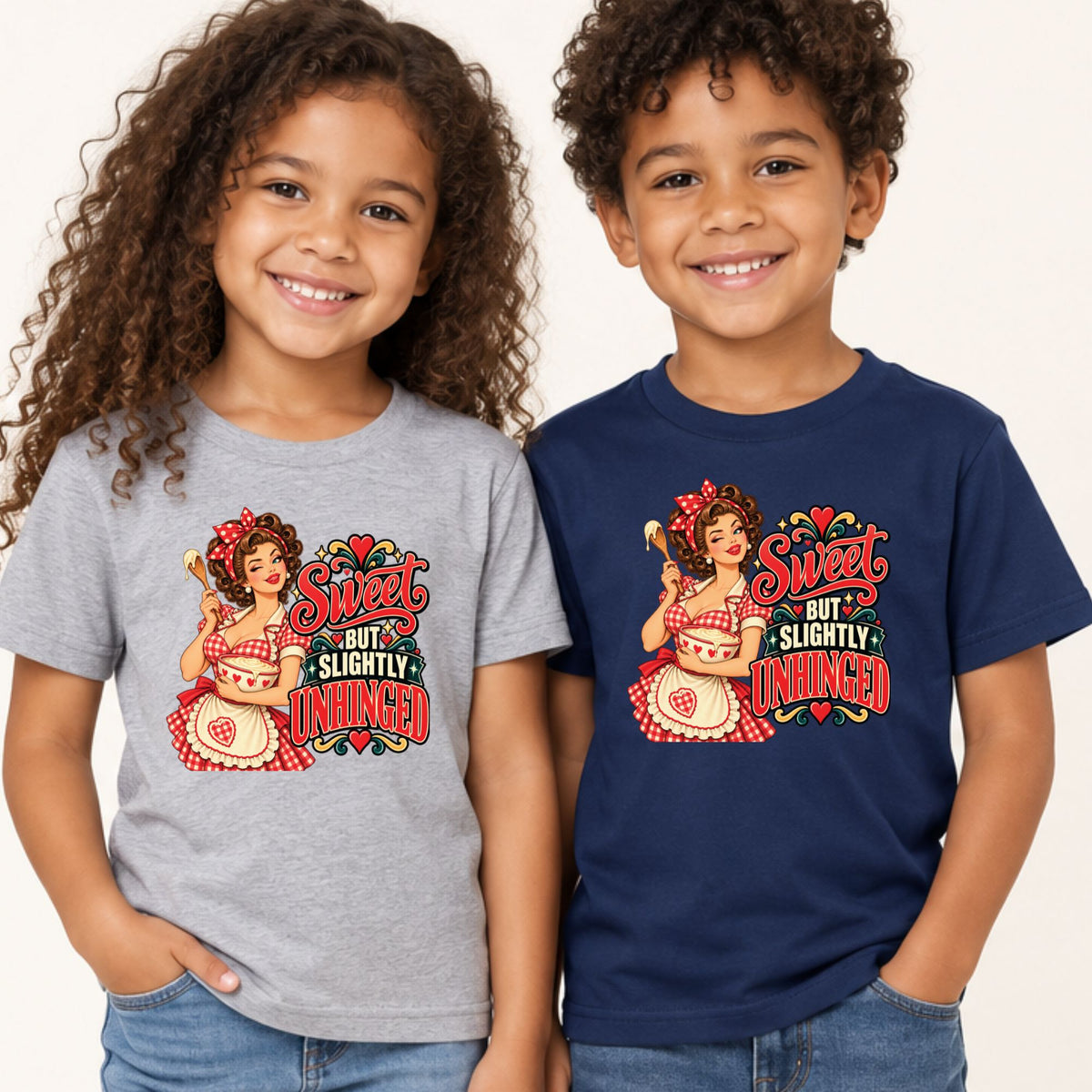 Retro Pinup Girl T-Shirt, Sweet but Slightly Unhinged Baking Graphic Tee, Vintage Baker Shirt