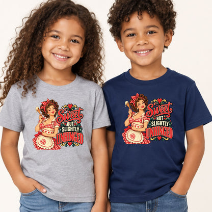 Retro Pinup Girl T-Shirt, Sweet but Slightly Unhinged Baking Graphic Tee, Vintage Baker Shirt