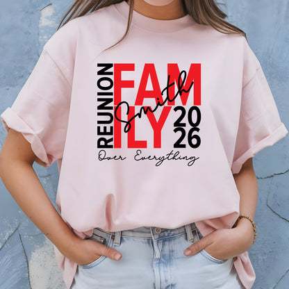 Custom Family Reunion 2026 T Shirts Personalized Family Name Tees