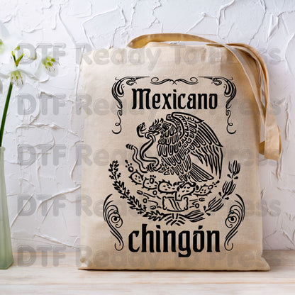 Mexicano Chingon DTF Transfers, Eagle Coat of Arms Mexican Pride Ready to Press
