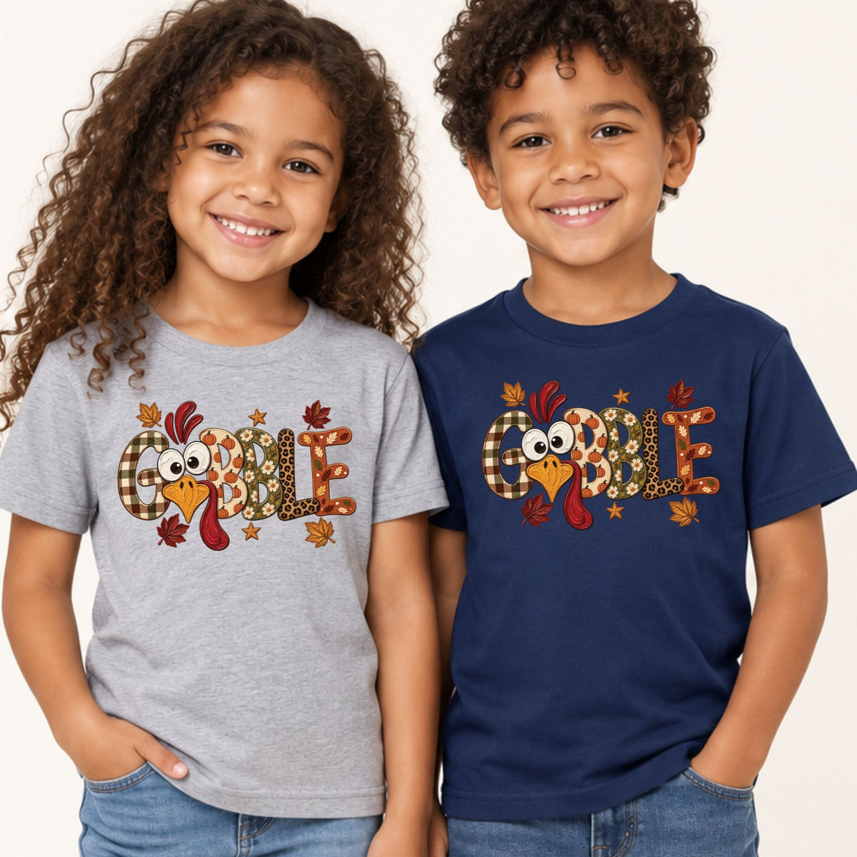 Gobble Turkey T-Shirt, Plaid Leopard Thanksgiving Tee, Funny Fall Sweatshirt