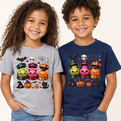 Cute Halloween Dumplings KawaiiT-Shirt, Monster Spooky Season Graphic Tee