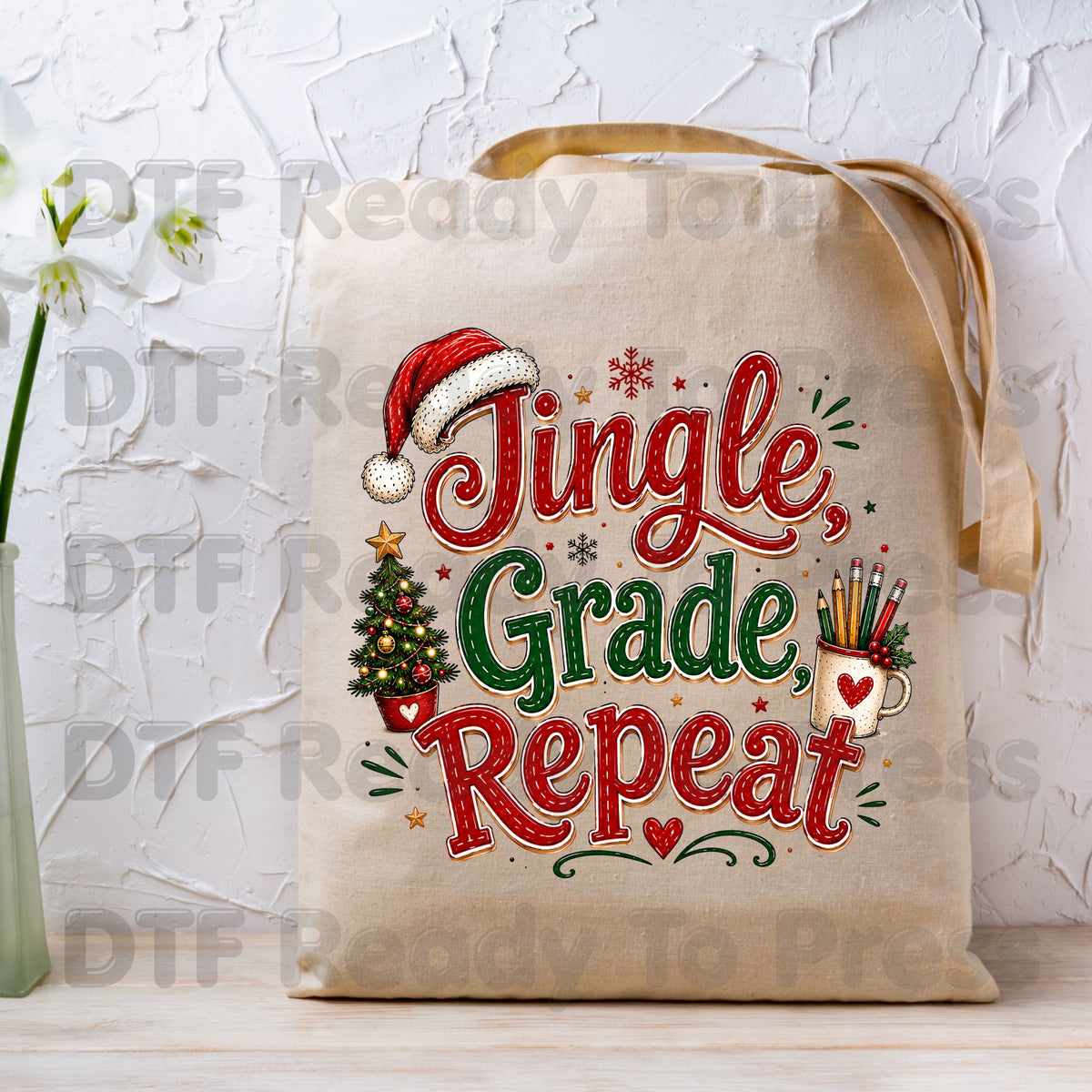 Merry Little Sparks DTF Transfers, Christmas Cable Knit Bow Disco Holiday Ready to Press