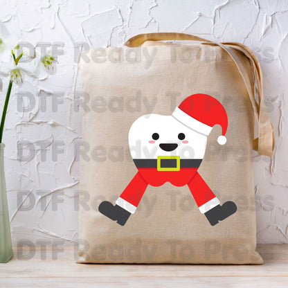 Cute Christmas Santa Claus DTF Transfers, Holiday Red Suit Hat Belt Festive Ready to Press