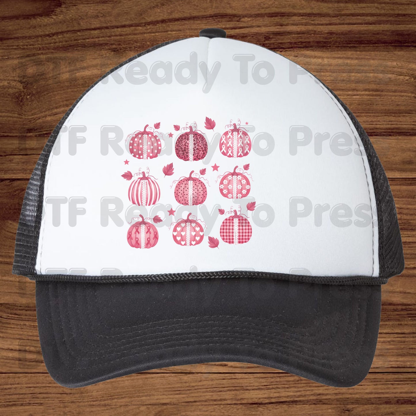 Pink Pumpkin Lace Breast Cancer Awareness DTF Transfer Ready to Press Fall Heat Transfer Tee