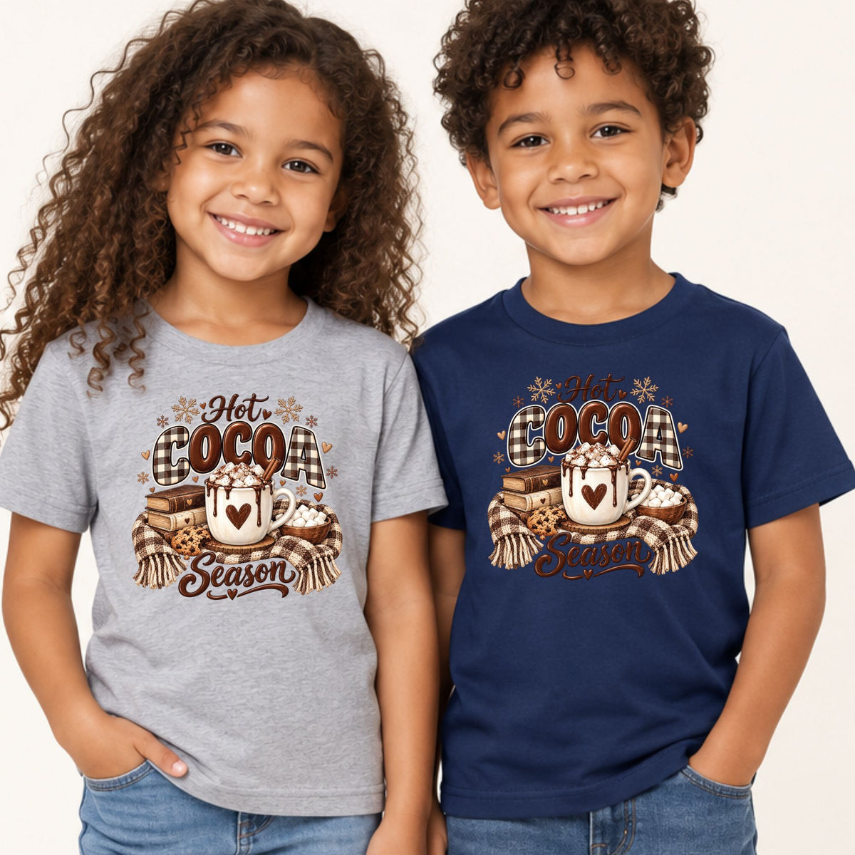 Hot Cocoa Season T-Shirt, Books and Cookies Christmas Tee, Cozy Winter Sweatshirt