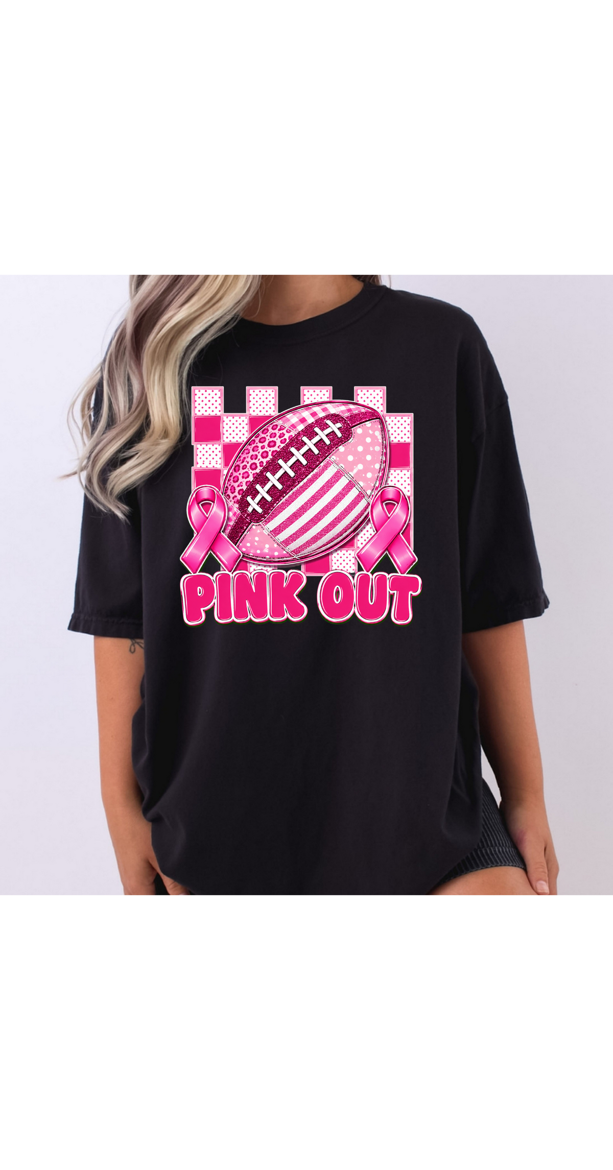 Pink Out Premade Gang Sheet Breast Cancer Awareness DTF Transfer Ready to Press