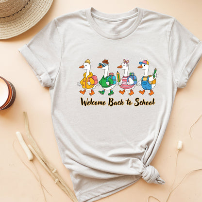 Back To School Shirt Welcome Back To School Silly Goose Kids Tees First Day Of School Gift For Youth Kindergarten Student Shirts