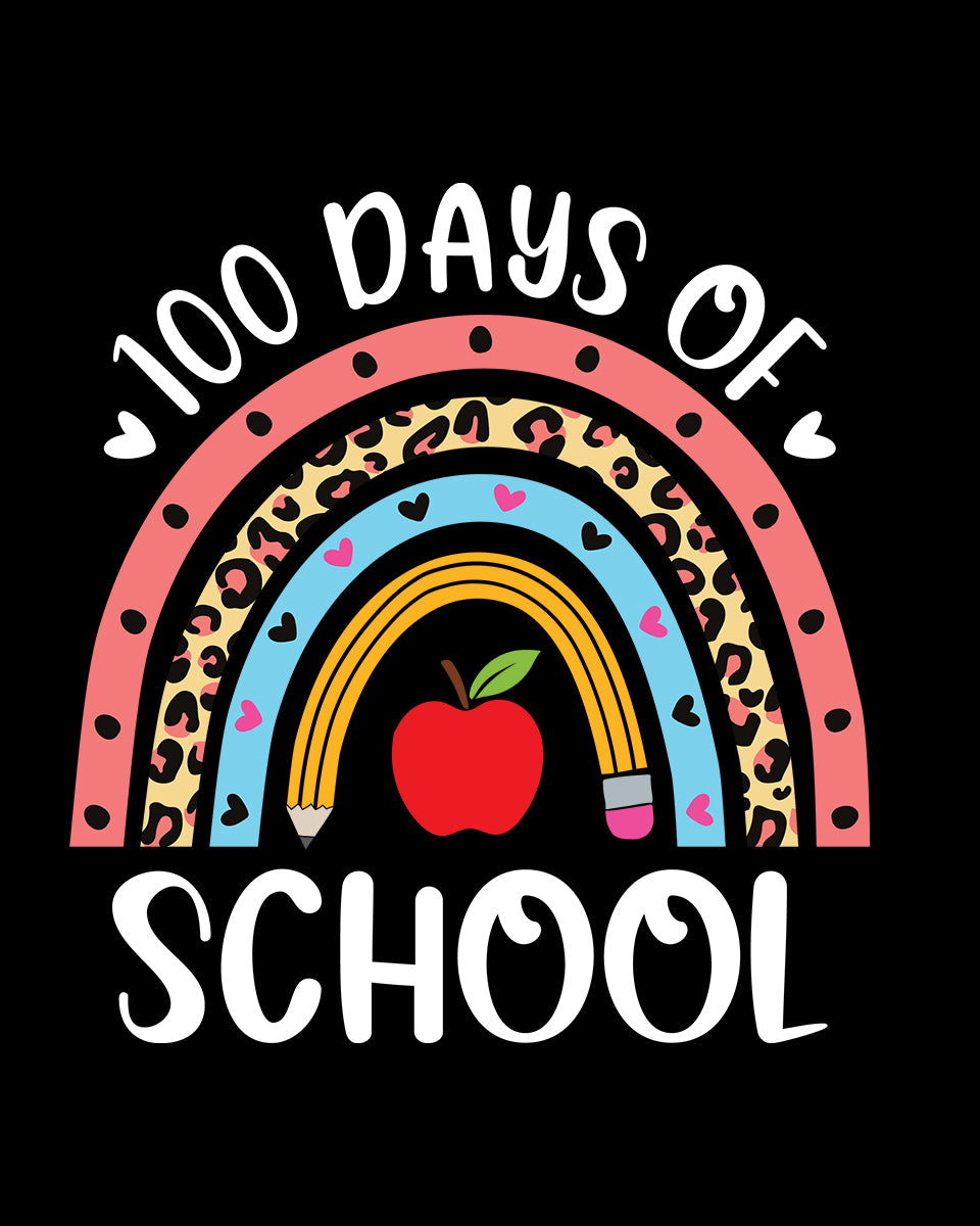 100 Days of School Rainbow DTF Transfer
