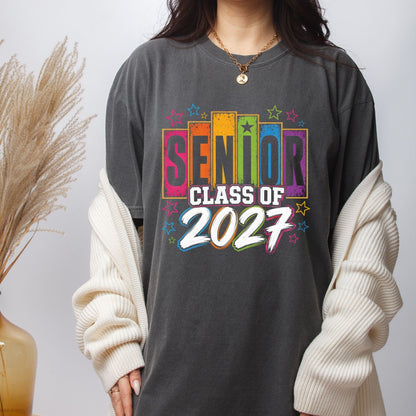 Senior Class Of 2027 Premade DTF Gang Sheet Graduation Class of 2k27 DTF Transfer Ready to Press Trendy Senior Heat Transfer For Shirts