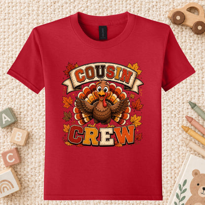 Cousin Crew Thanksgiving T Shirt Childrens Tee