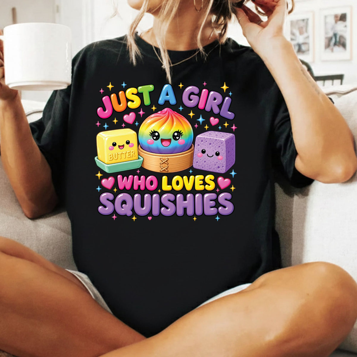 Just a Girl Who Loves Squishies T-Shirt, Cute Kawaii Tee, Squishy Lover Sweatshirt