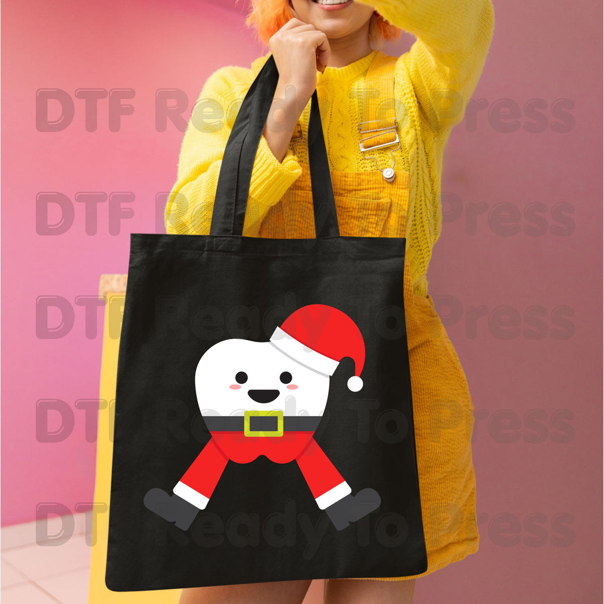 Cute Christmas Santa Claus DTF Transfers, Holiday Red Suit Hat Belt Festive Ready to Press