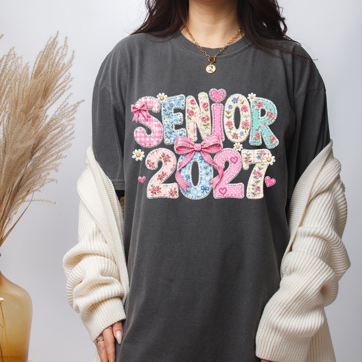Senior 2027 DTF Gang Sheet Senior Sunrise Premade DTF Transfer Ready to Press Leopard Bow Graduation Heat Transfer For Shirts Trendy