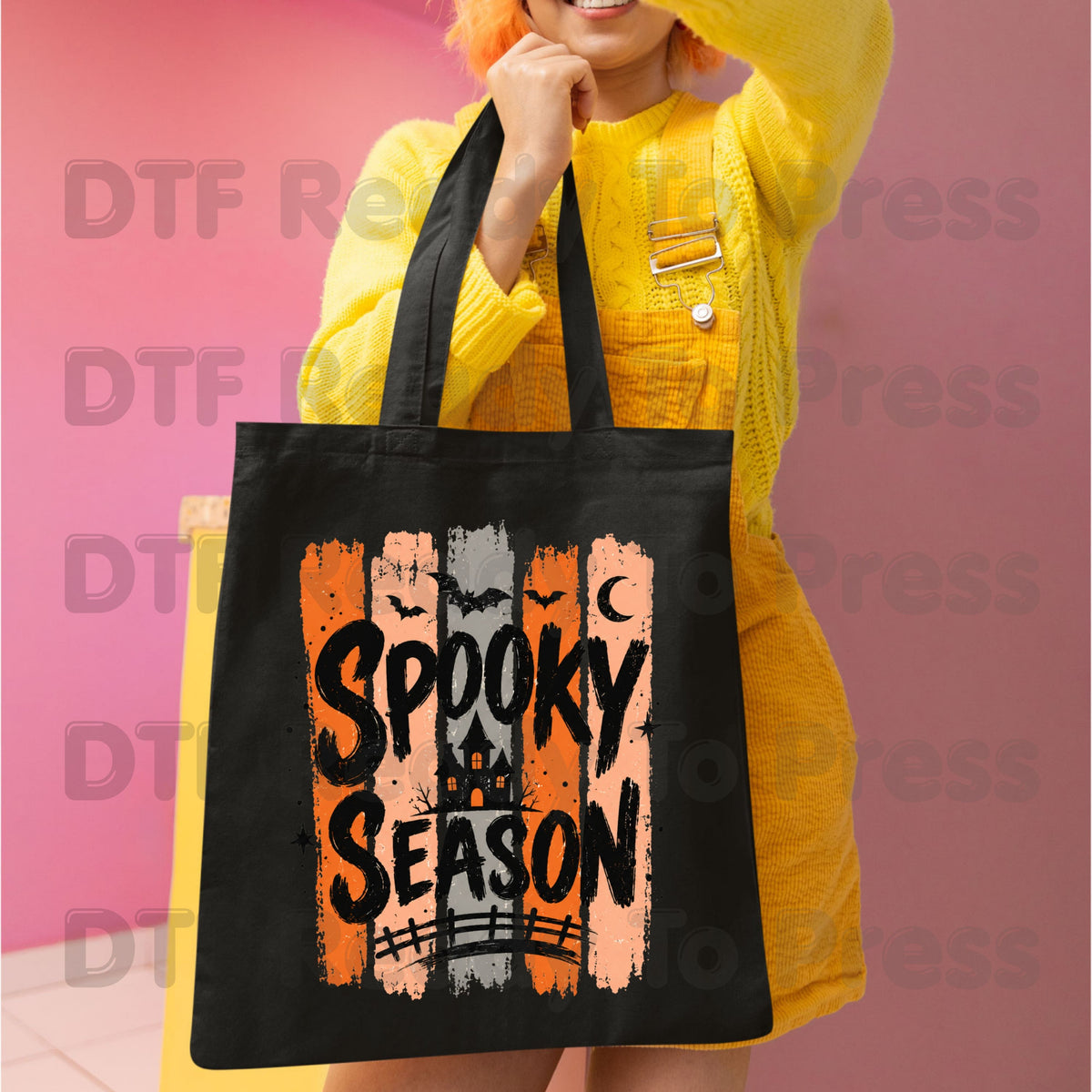 Spooky Season Halloween DTF Transfers, Haunted House Vintage Retro Ready to Press