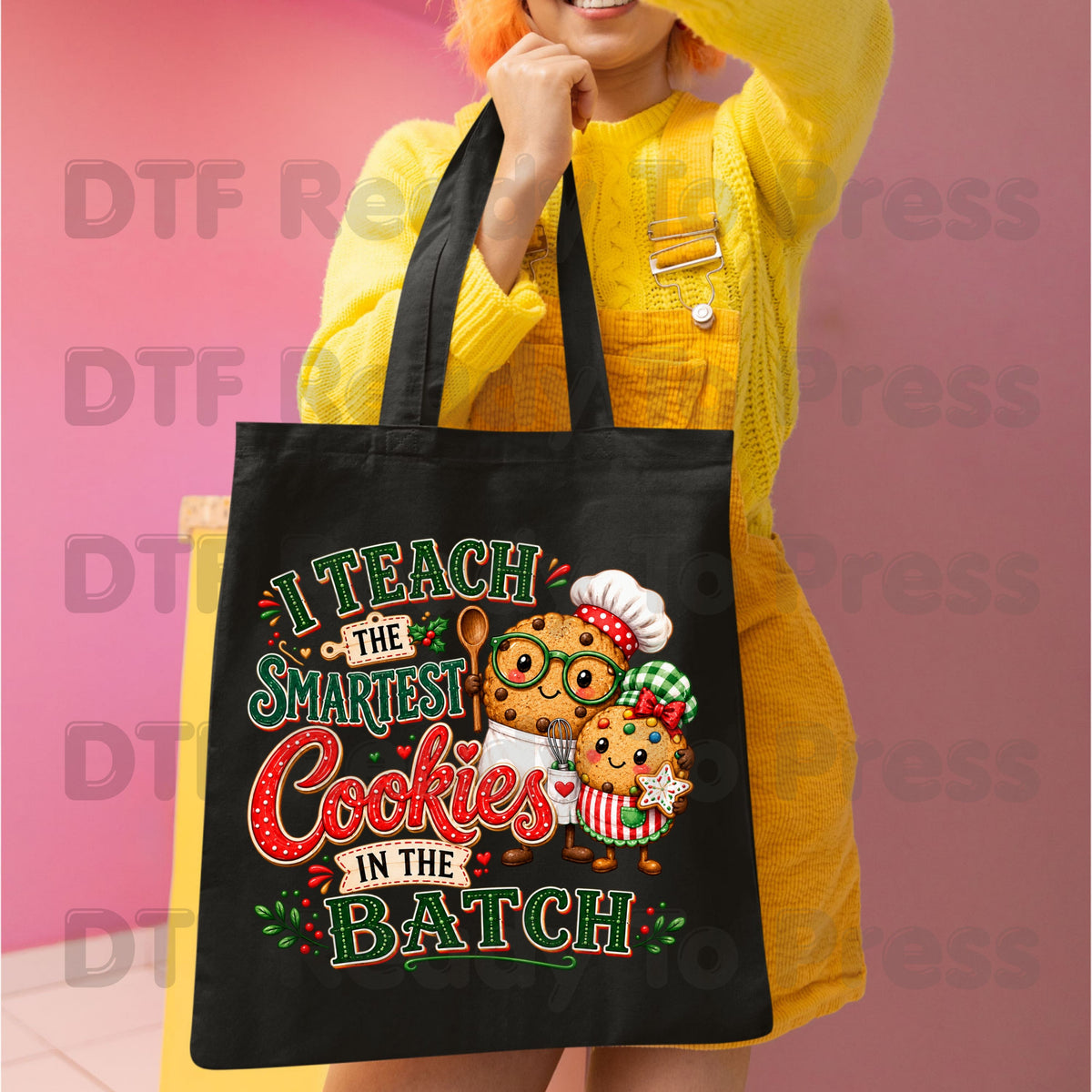 Smartest Cookies in the Batch DTF Transfers, Christmas Teacher School Cookie Ready to Press