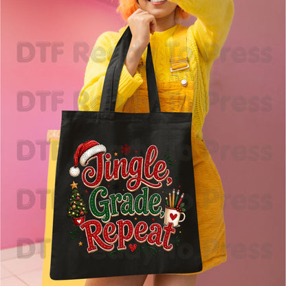 Merry Little Sparks DTF Transfers, Christmas Cable Knit Bow Disco Holiday Ready to Press