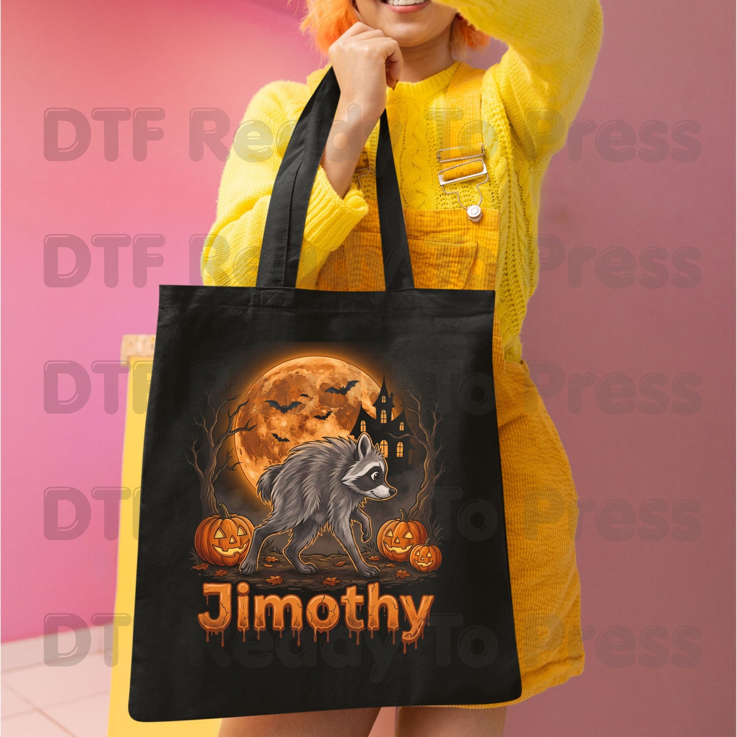 Halloween Jimothy Werewolf DTF Transfers, Spooky Moon Pumpkins Horror Ready to Press