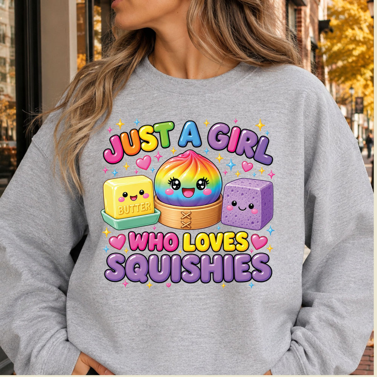 Just a Girl Who Loves Squishies T-Shirt, Cute Kawaii Tee, Squishy Lover Sweatshirt